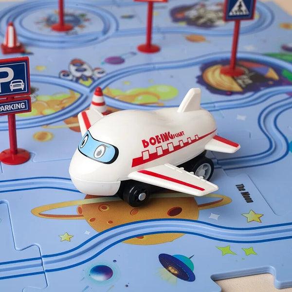 Pista Carkids - Carrinho Elétrico com Trilha Educativa + Acessórios de Brinde